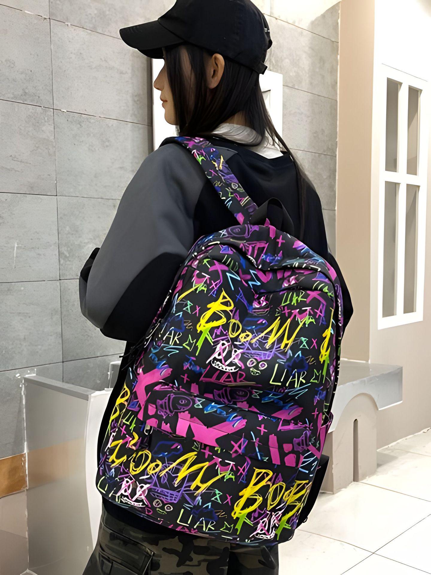 Trendy Graffiti Backpack for Primary Students - Large Capacity, Stylish & Casual for Boys and Girls Blue
Trendy Graffiti Backpack for Primary Students - Large Capacity, Stylish & Casual for Boys and Girls Blue