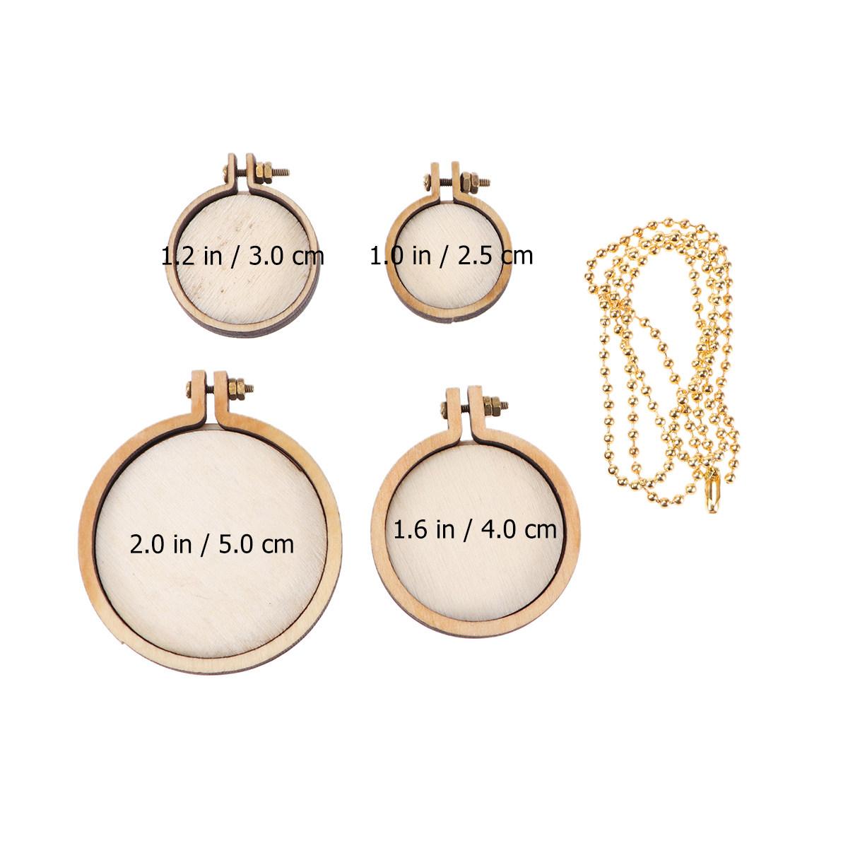 5Pcs Wood Cross Stitch Fixing Frames Mini Round Hoops 25Cm 3Cm 4Cm 5Cm Set Gold Bead Chain Embroidery Sewing Crafting Stitching
5Pcs Wood Cross Stitch Fixing Frames Mini Round Hoops 25Cm 3Cm 4Cm 5Cm Set Gold Bead Chain Embroidery Sewing Crafting Stitching
