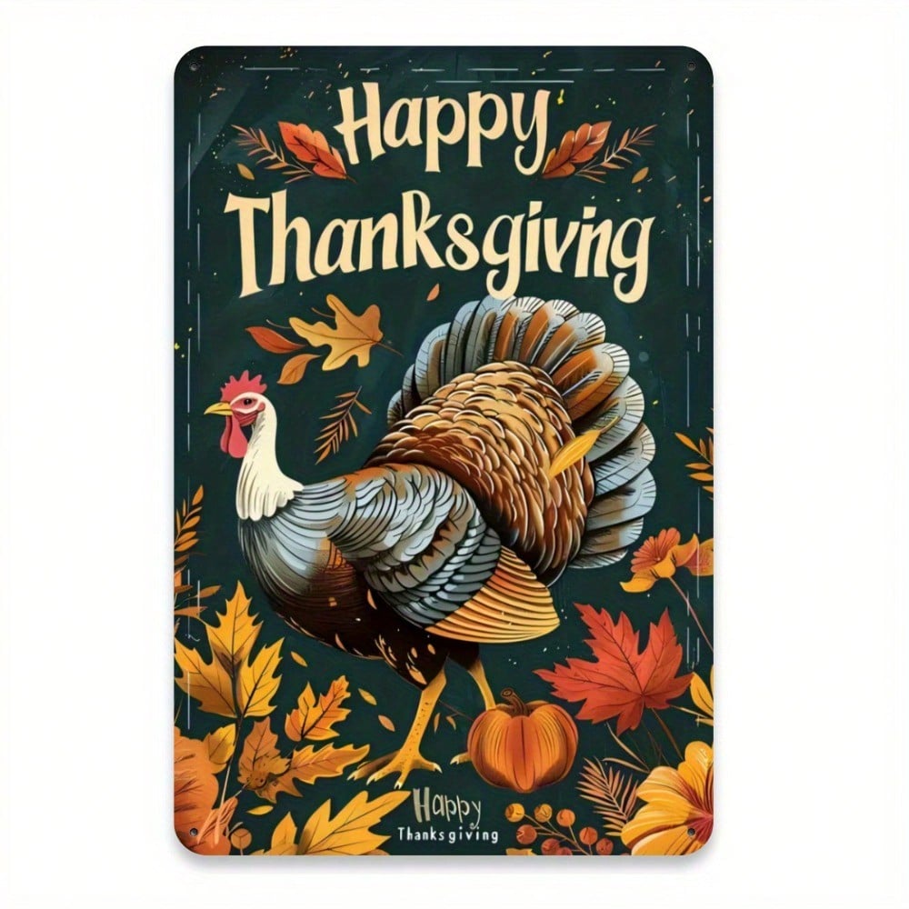 Metal Wall Art Thanksgiving Turkey Poster, 8x12 Inch Durable Iron Fall Bar Decoration
Metal Wall Art Thanksgiving Turkey Poster, 8x12 Inch Durable Iron Fall Bar Decoration
