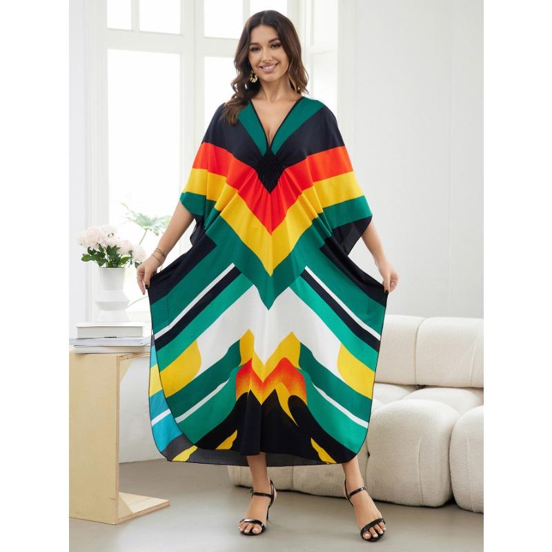 Женская мода лето весна цвет блок принт рукава 1/2 V-образный вырез свободная талия повседневные платья Size: One Size
Женская мода лето весна цвет блок принт рукава 1/2 V-образный вырез свободная талия повседневные платья Size: One Size