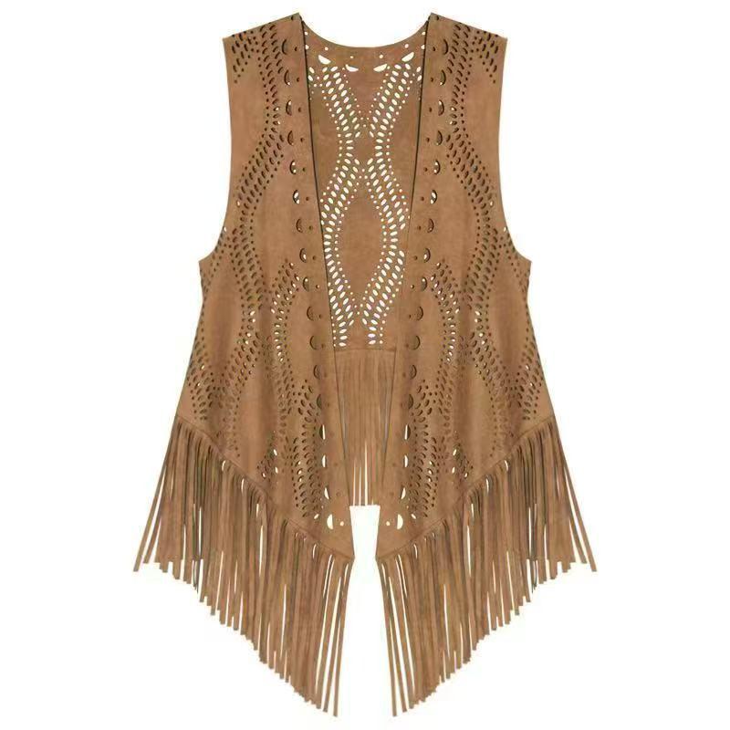 2026 Summer Sleeveless Retro Ethnic Tassel Vest Tank Top M хакі
2026 Summer Sleeveless Retro Ethnic Tassel Vest Tank Top M хакі