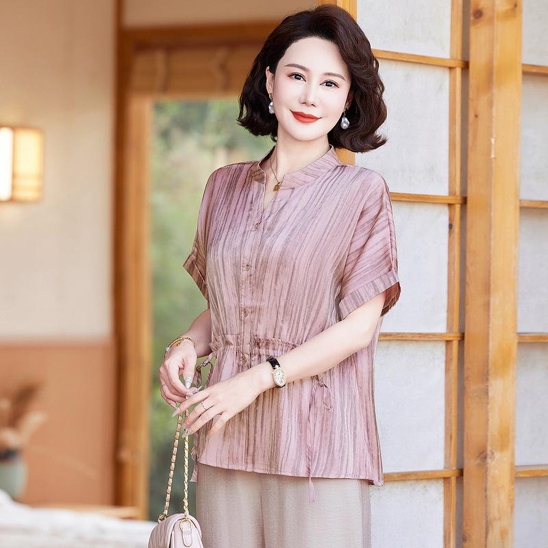 2026 Summer Plus Size Elegant Two-Piece Set for Middle-Aged Women: Short Sleeve Top and Loose Pants 5XL
2026 Summer Plus Size Elegant Two-Piece Set for Middle-Aged Women: Short Sleeve Top and Loose Pants 5XL