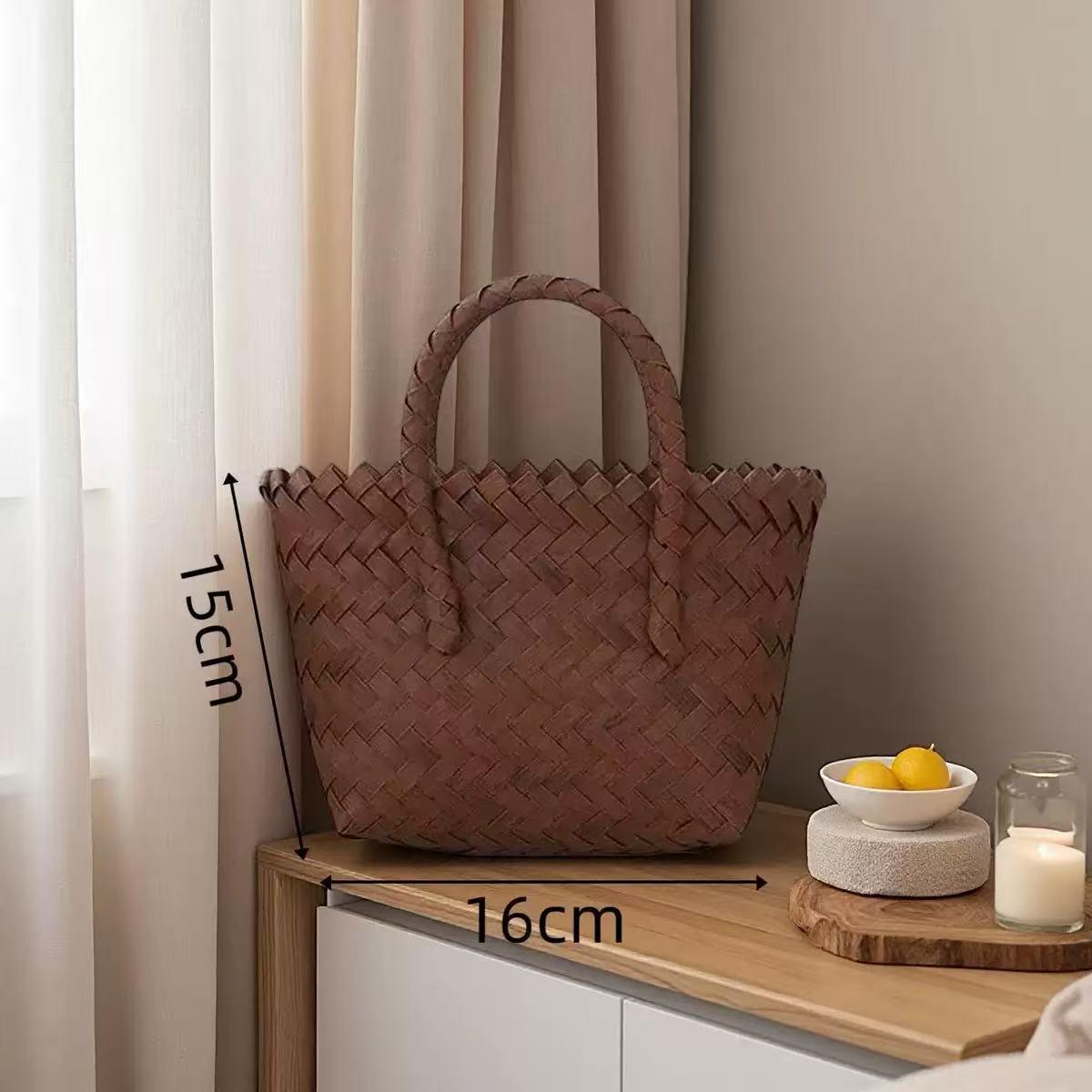 Ретро плетена сумочка такса: Ручний кошик для пляжу з бамбукової соломи
Ретро плетена сумочка такса: Ручний кошик для пляжу з бамбукової соломи