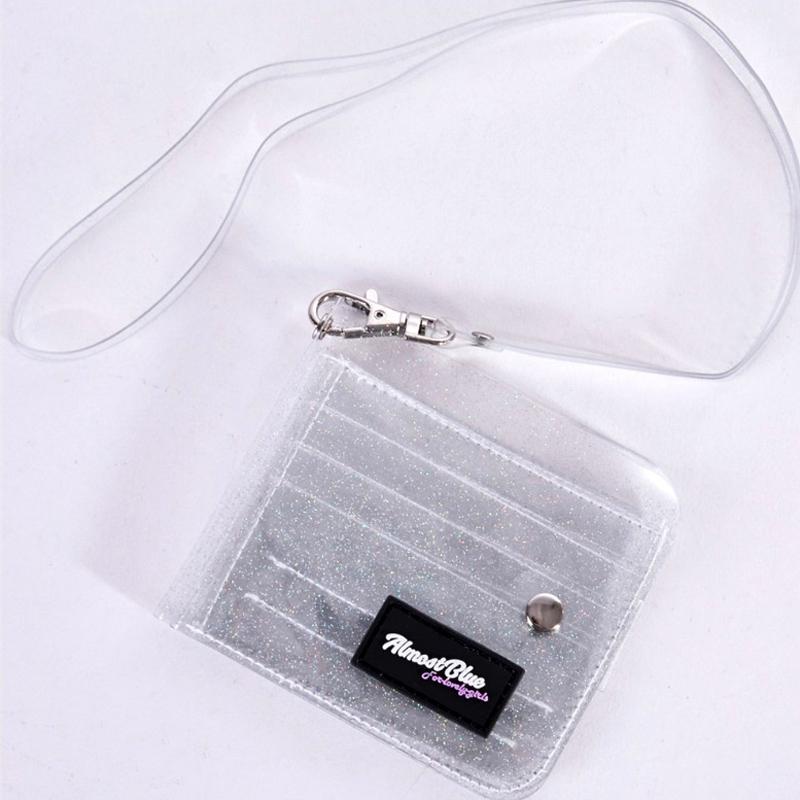 New Transparent Shiny Women Wallet PVC Clear Jelly Mini Purse Bank Credit Card Holder Portable Lanyard Access Card Bag Wallets
New Transparent Shiny Women Wallet PVC Clear Jelly Mini Purse Bank Credit Card Holder Portable Lanyard Access Card Bag Wallets