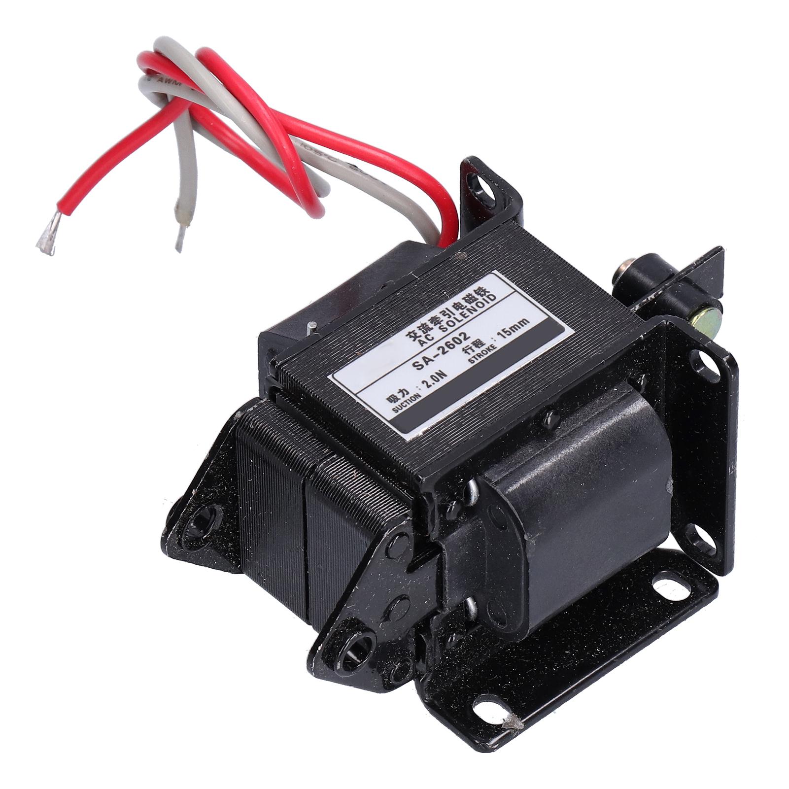 BERM Push Pull Electromagnet Traction Solenoid 2.0N Suction 15mm Stroke SA2602 AC220V
BERM Push Pull Electromagnet Traction Solenoid 2.0N Suction 15mm Stroke SA2602 AC220V