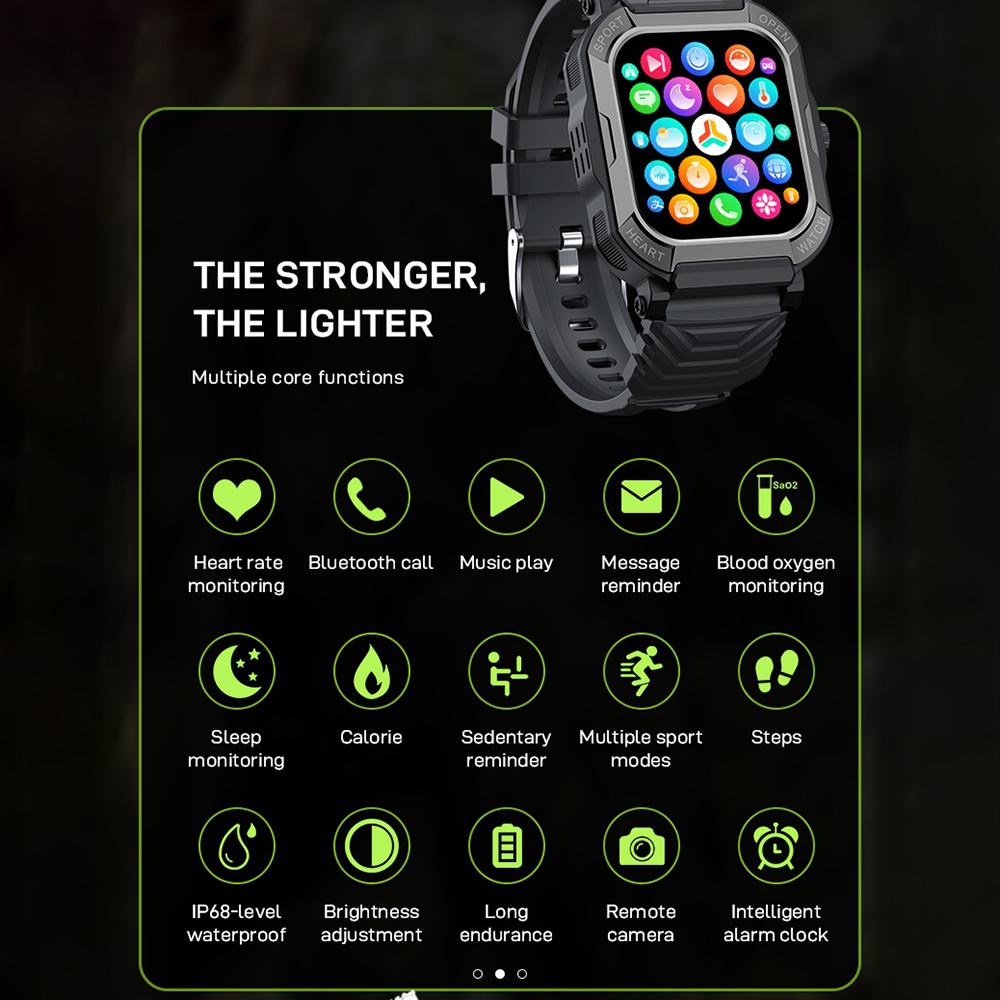 H30 Bluetooth-compatible Call Smart Watch Multi-Sport Watch Blood Oxygen,Sleep Monitor 1.91-inch Screen Bracelet with Pedometer Grey 
H30 Bluetooth-compatible Call Smart Watch Multi-Sport Watch Blood Oxygen,Sleep Monitor 1.91-inch Screen Bracelet with Pedometer Grey