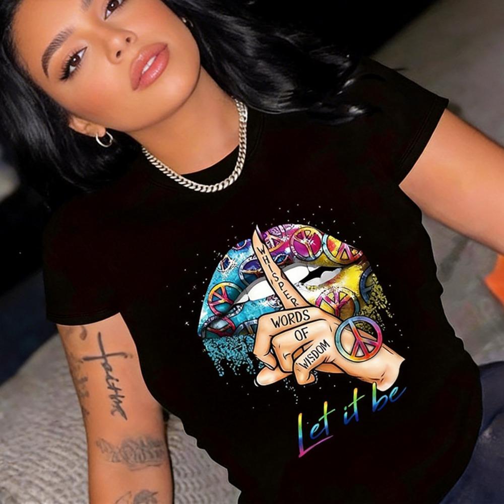 Women s Y2k Tees Tops Casual Graphic Tshirt Crew Neck Short-Sleeve T-Shirt with Gesture Print for Women Clothes M
Women s Y2k Tees Tops Casual Graphic Tshirt Crew Neck Short-Sleeve T-Shirt with Gesture Print for Women Clothes M