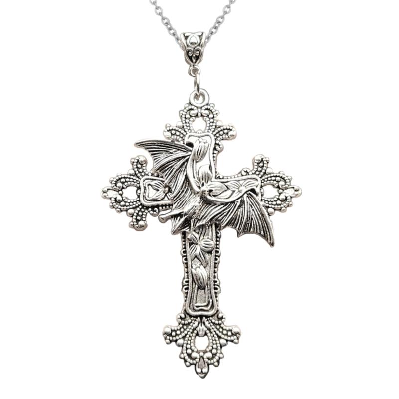Goth Cross Pendant Chain Necklace Jewelry Accessoiy Gothic Cross Pendant Necklace Pendant Choker Alloy Material for Man
Goth Cross Pendant Chain Necklace Jewelry Accessoiy Gothic Cross Pendant Necklace Pendant Choker Alloy Material for Man