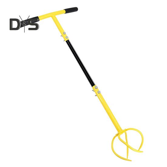 Садовый культиватор Twist Tiller Ручной культиватор со съемным большим когтем, мощный почвенный культиватор с Т-образной ручкой для рыхления и аэрации почвы жёлтый