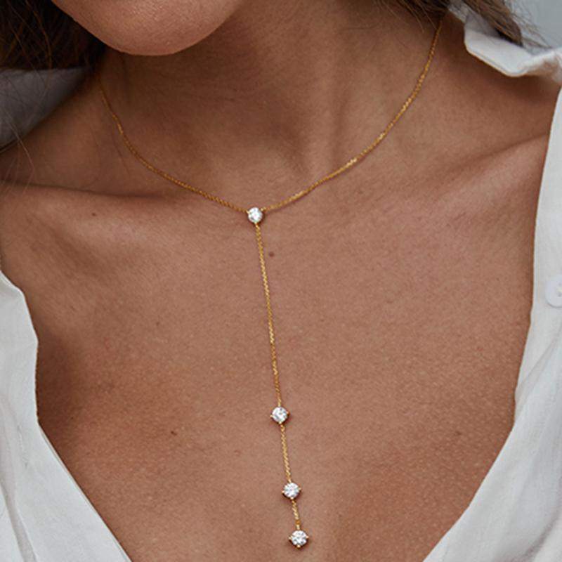 New 925 Silver Minimalist With Zircon Sexy The O-Chain Necklace Body Chain Long Ladies Charm Fine Jewelry For Women Accessories
New 925 Silver Minimalist With Zircon Sexy The O-Chain Necklace Body Chain Long Ladies Charm Fine Jewelry For Women Accessories