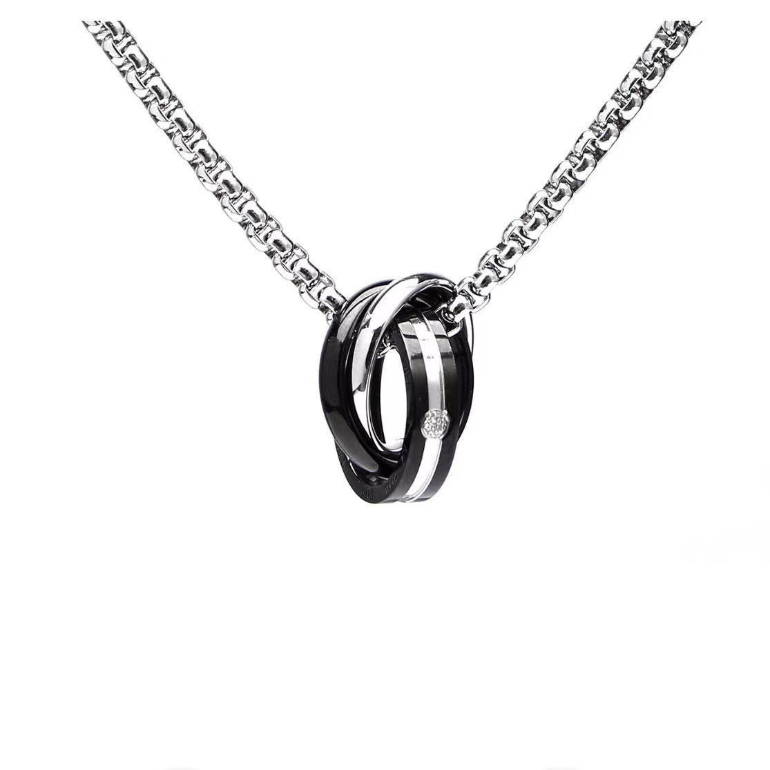 Men s Trendy Double Ring Pendant Necklace, Versatile Titanium Steel Accessory with High-End Feel
Men s Trendy Double Ring Pendant Necklace, Versatile Titanium Steel Accessory with High-End Feel