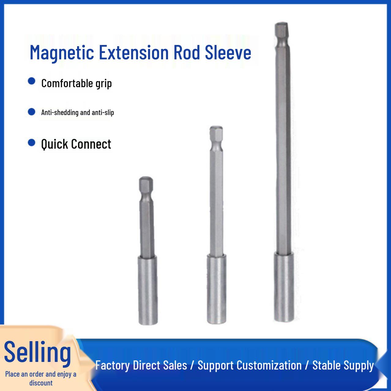 6-50mm Electric Screwdriver Bit, Strong Magnetic Connection, Pistol Drill Extension 6.35mm Socket Quick Adapter. Single 60mm Extension Rod
6-50mm Electric Screwdriver Bit, Strong Magnetic Connection, Pistol Drill Extension 6.35mm Socket Quick Adapter. Single 60mm Extension Rod