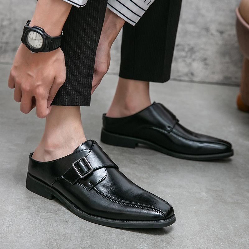 Foreign trade men s pointed half-drag leather shoes 2025 new British style buckle business leather shoes office professional men s shoes 38 чорний
Foreign trade men s pointed half-drag leather shoes 2025 new British style buckle business leather shoes office professional men s shoes 38 чорний