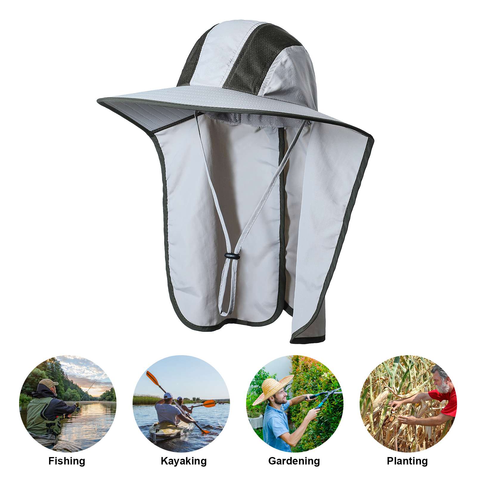 Wide Brim Sun Hat with Neck Flap Men Women UV Protection Sun Hat for Camping Hiking Fishing
Wide Brim Sun Hat with Neck Flap Men Women UV Protection Sun Hat for Camping Hiking Fishing