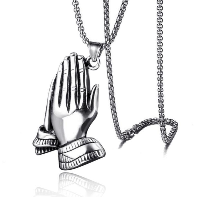 European and American hip-hop retro titanium steel necklace tide stainless steel necklace palm clapping pendant jewelry
European and American hip-hop retro titanium steel necklace tide stainless steel necklace palm clapping pendant jewelry