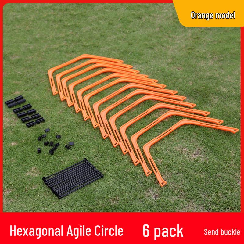 Hexagonal Foldable Stepping Stones Agility Ring Set with Buckles.
Hexagonal Foldable Stepping Stones Agility Ring Set with Buckles.