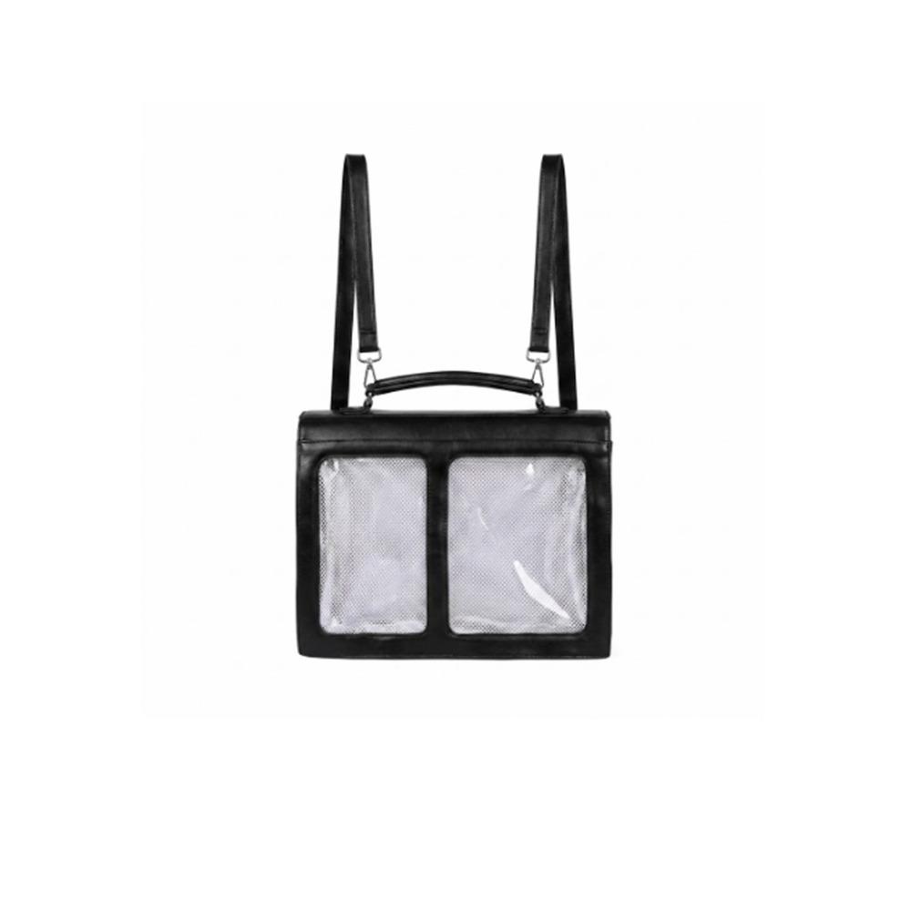 PU Japanese Backpack Wear-resistant Large Capacity Shoulder Bag Transparent Ita Bag Casual Outings чёрный
PU Japanese Backpack Wear-resistant Large Capacity Shoulder Bag Transparent Ita Bag Casual Outings чёрный