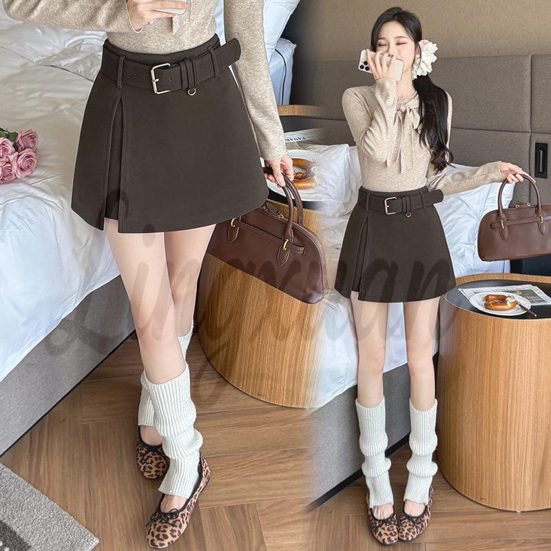 Women s Wool A-line Skort with Belt - Autumn/Winter Patchwork Bootcut High Waist Shorts L кофейный
Women s Wool A-line Skort with Belt - Autumn/Winter Patchwork Bootcut High Waist Shorts L кофейный