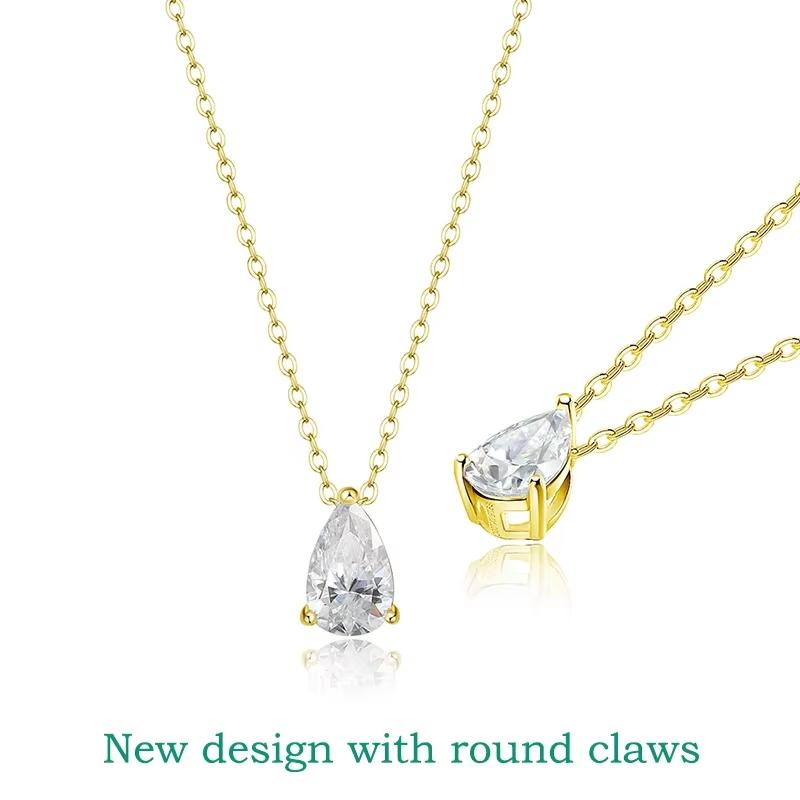 Smyoue Certified 1CT 2CT Pear Cut D VVS1 Moissanite Necklace for Women Gold Plated Jewelry 100% Silver 925 Pendant 1CT
Smyoue Certified 1CT 2CT Pear Cut D VVS1 Moissanite Necklace for Women Gold Plated Jewelry 100% Silver 925 Pendant 1CT