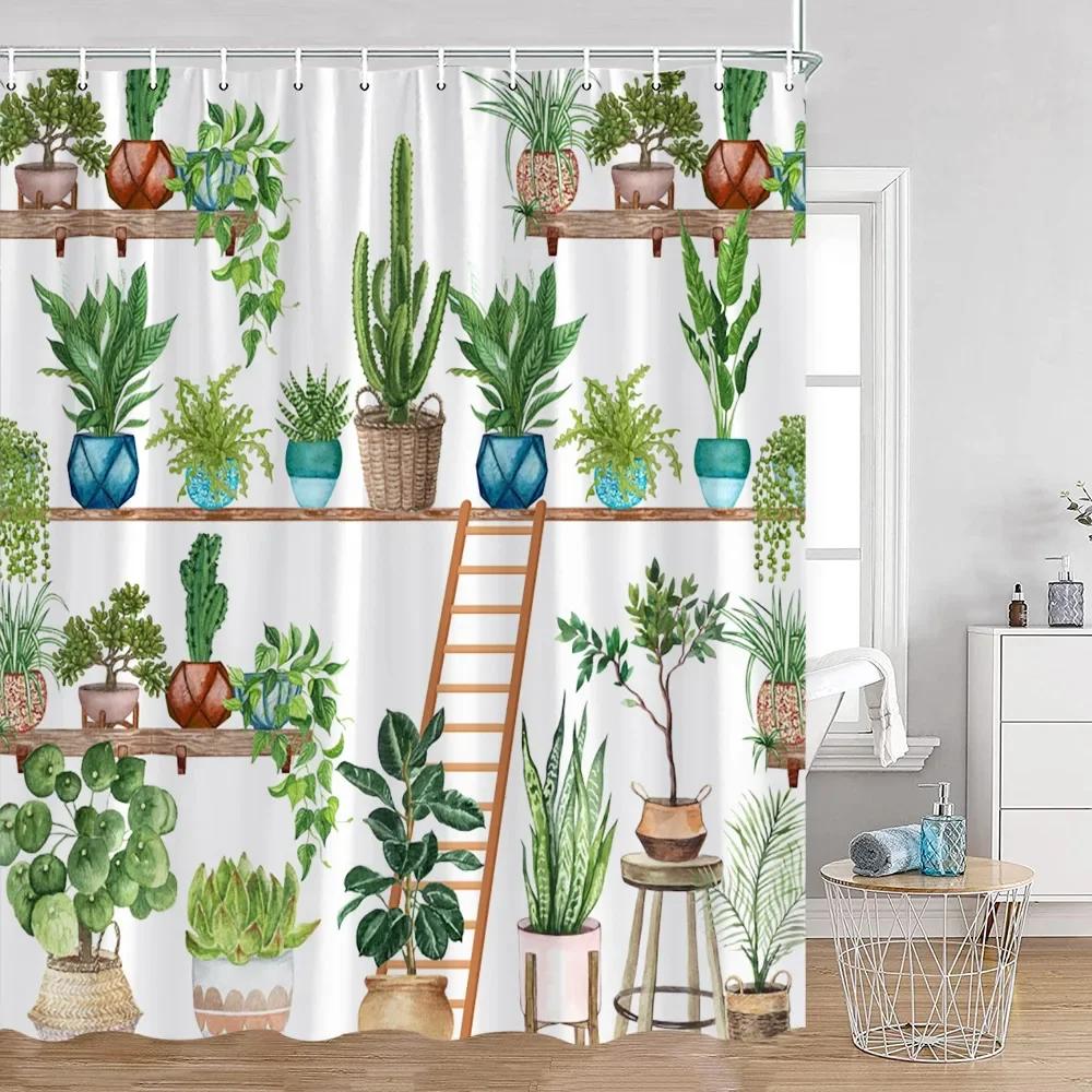 Plant Shower Curtain Cats Green Potted Plants Leaves Cat On The Toilet Modern Bathroom Decor Polyester Fabric Bathtub Curtain W60H190(CM)-1 Pcs
Plant Shower Curtain Cats Green Potted Plants Leaves Cat On The Toilet Modern Bathroom Decor Polyester Fabric Bathtub Curtain W60H190(CM)-1 Pcs