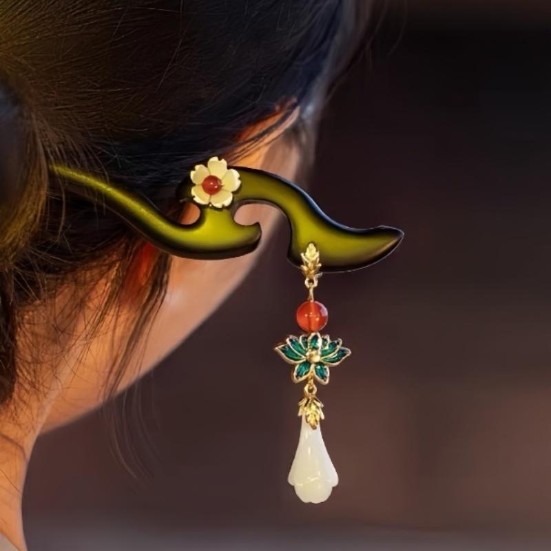 Vintage Black Wooden Flower Tassel Hair Stick for Women Girl New Chinese Style Hairpins Hair Chopsticks Hair Accessories Gift
Vintage Black Wooden Flower Tassel Hair Stick for Women Girl New Chinese Style Hairpins Hair Chopsticks Hair Accessories Gift