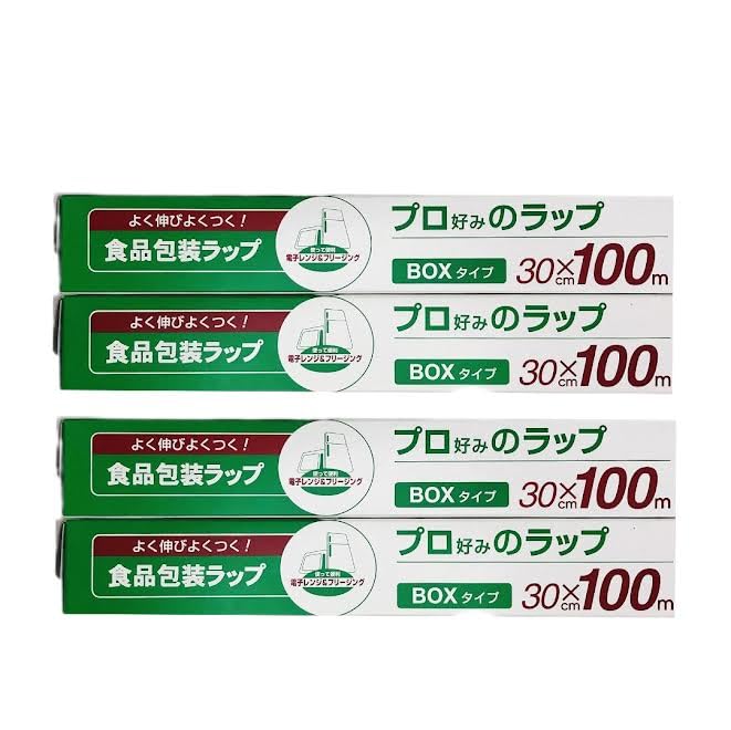 Kobe Bussan Professional Wrap Box Type 30cm x 100m x Set of 4 чистий
Kobe Bussan Professional Wrap Box Type 30cm x 100m x Set of 4 чистий