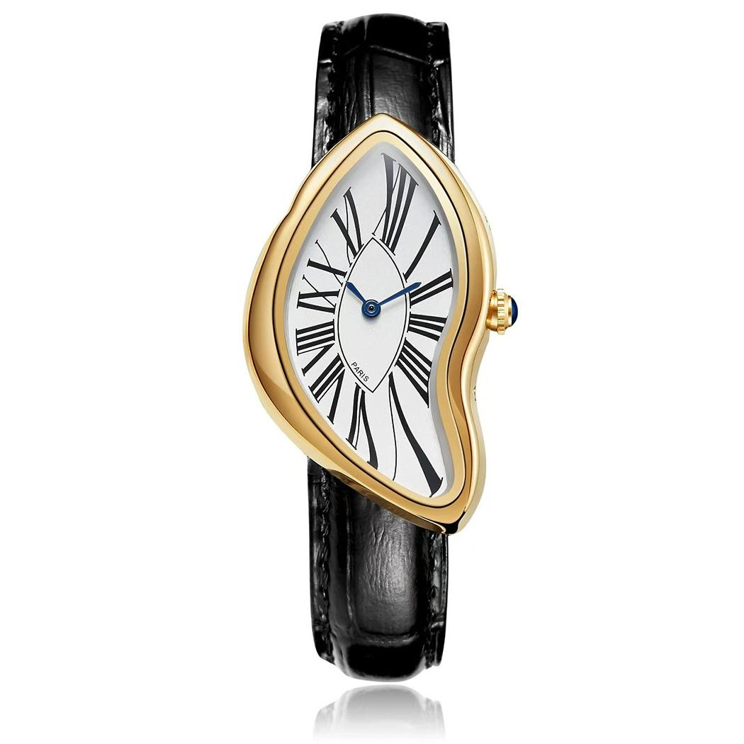 PINTIME Средневековые часы Crash Creative Melting Twisted Часы из натуральной кожи для мужчин Роскошные мужские часы золотой
PINTIME Средневековые часы Crash Creative Melting Twisted Часы из натуральной кожи для мужчин Роскошные мужские часы золотой