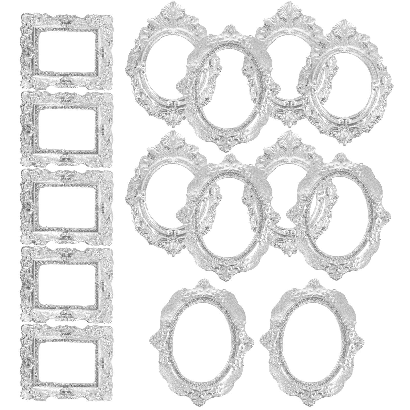 15 Pcs Mini Resin Photo Frame Miniature House Frames Vintage European Style Photo Frame Embossed Nail Art Earrings Pose Props 3.80X3.60X0.20CM срібний
15 Pcs Mini Resin Photo Frame Miniature House Frames Vintage European Style Photo Frame Embossed Nail Art Earrings Pose Props 3.80X3.60X0.20CM срібний
