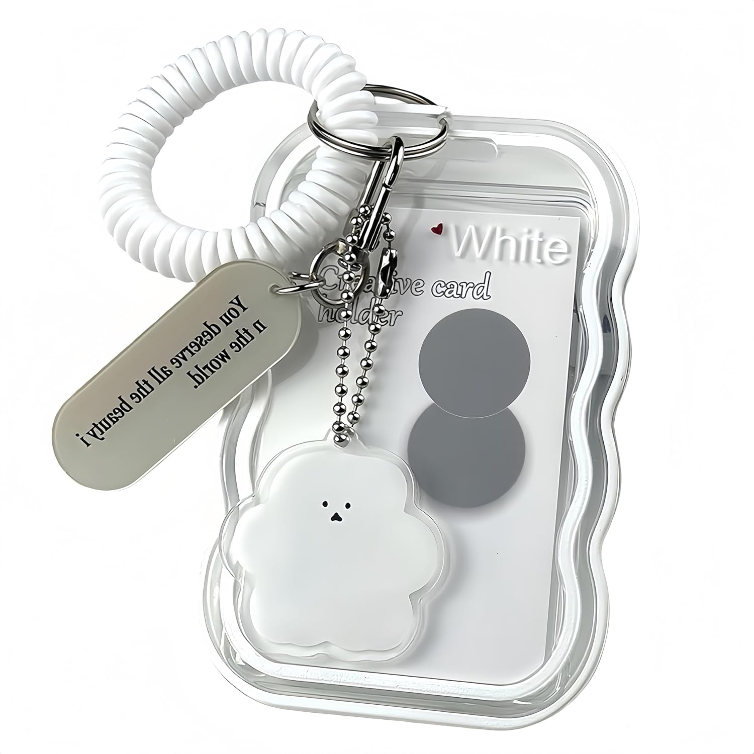 Beyond Future Pass Case Trading Card Holder IC Key Stylish Transparent High School Student Commuting Regular Ticket Loader Storage (White)
Beyond Future Pass Case Trading Card Holder IC Key Stylish Transparent High School Student Commuting Regular Ticket Loader Storage (White)