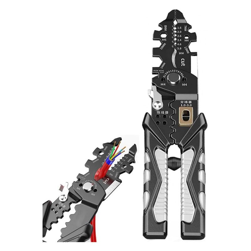 ABWR-1PCS Multifunctional Wire Stripper Crimper Cable Cutter Pliers, 25-In-1 Wire Stripping Tool, Electrician Pliers Tools Durab
ABWR-1PCS Multifunctional Wire Stripper Crimper Cable Cutter Pliers, 25-In-1 Wire Stripping Tool, Electrician Pliers Tools Durab