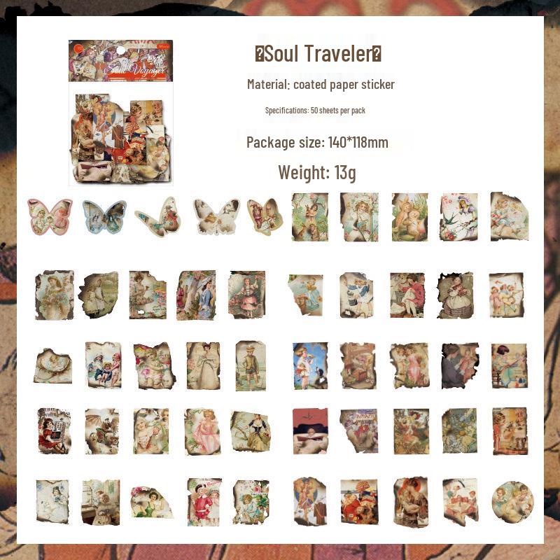 Mu Ran Retro Sticker Pack: Warm Fire Series - 50 Copper Plate Journal Stickers, 4 Styles Available.
Mu Ran Retro Sticker Pack: Warm Fire Series - 50 Copper Plate Journal Stickers, 4 Styles Available.