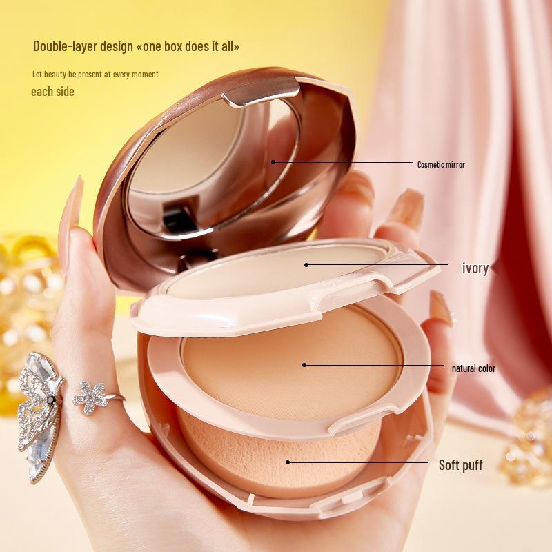 Matte Finish Soft-Focus Pressed Powder: Waterproof, Long-Lasting, Non-Caking, Oil Control, Gold Compact, Double Layer for Touch-Ups.
Matte Finish Soft-Focus Pressed Powder: Waterproof, Long-Lasting, Non-Caking, Oil Control, Gold Compact, Double Layer for Touch-Ups.