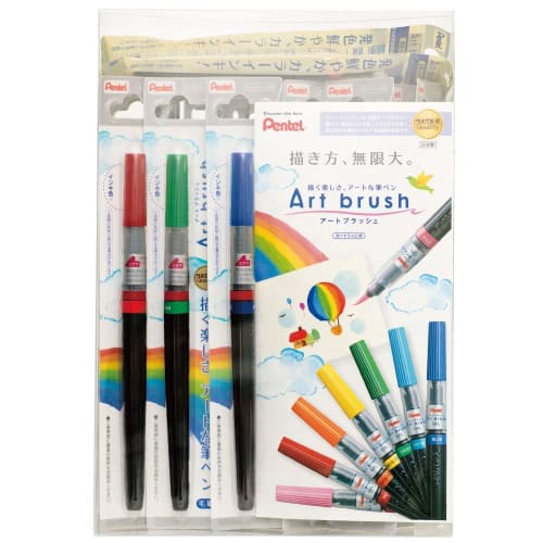 Набор цветных кистей Pentel Color Brush Pen Art Brush 18 цветов с бонусным картриджем AMZ-XGFL18
Набор цветных кистей Pentel Color Brush Pen Art Brush 18 цветов с бонусным картриджем AMZ-XGFL18