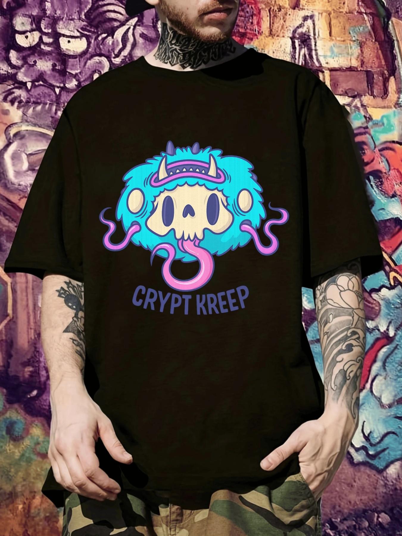 Gothic Horror Graphic T-shirt - Blue & Pink Accent Skull Print Tee - Lightweight Stretch Fabric Streetwear Essential for Halloween XXXXL
Gothic Horror Graphic T-shirt - Blue & Pink Accent Skull Print Tee - Lightweight Stretch Fabric Streetwear Essential for Halloween XXXXL