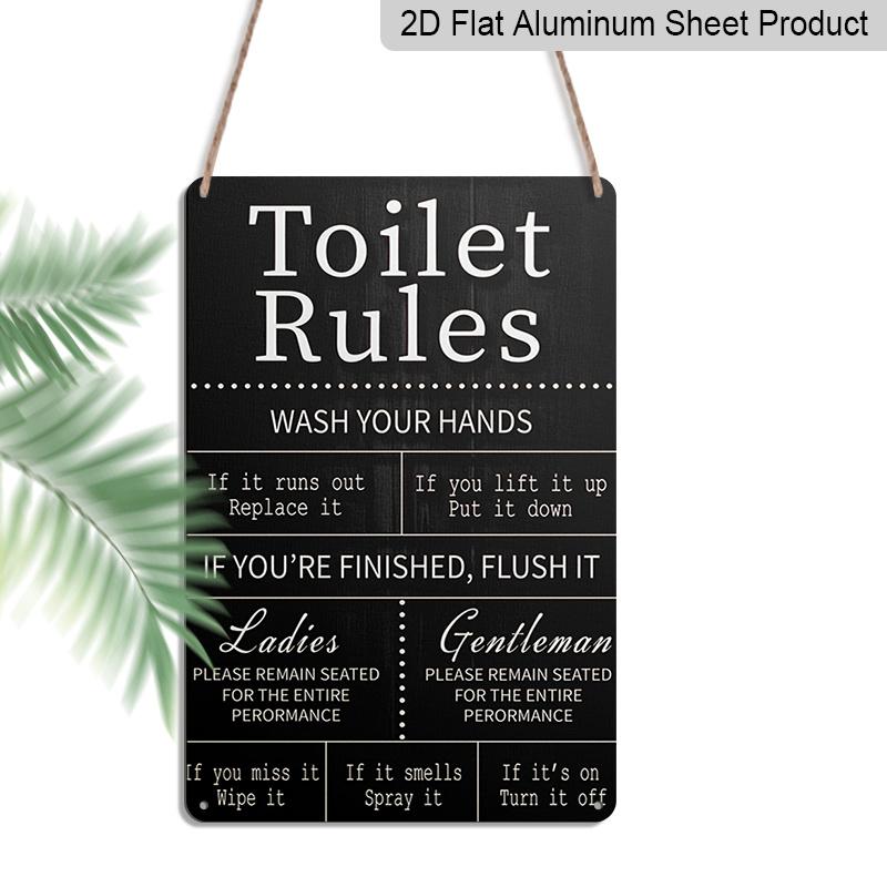 2D Flat, 1pc Toilet Rules Aluminium Metal Wall Decor Sign - 8 x12 Funny Bathroom Restroom Decor, Black & White Toilet Etiquette Wall Art, Perfect 20*30cm
2D Flat, 1pc Toilet Rules Aluminium Metal Wall Decor Sign - 8 x12 Funny Bathroom Restroom Decor, Black & White Toilet Etiquette Wall Art, Perfect 20*30cm