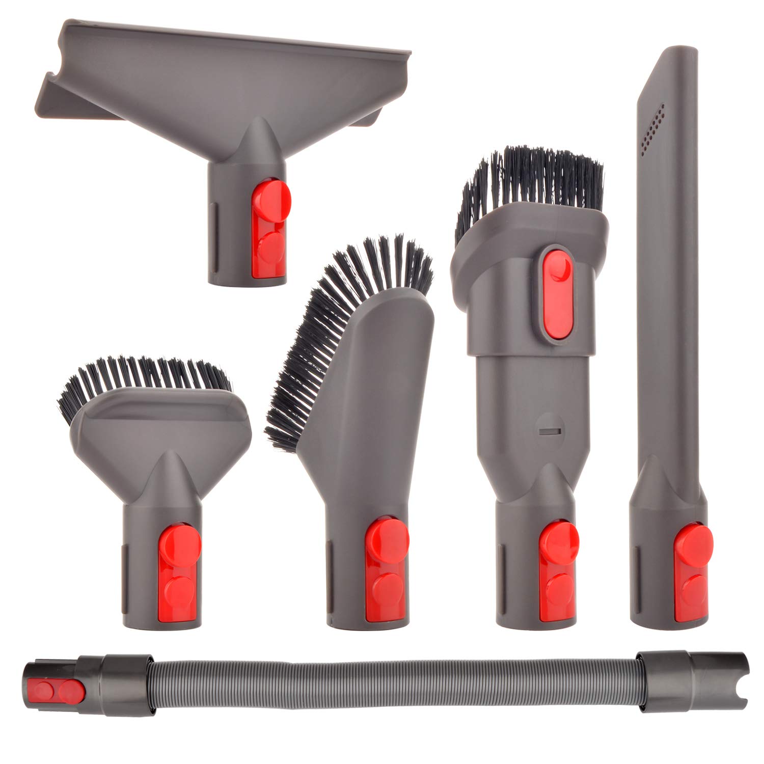 Vacuum cleaner tool attachment parts kit attached extension hose Compatible with Dyson V7 V8 V10 V11 V15 series of (Set 6)
Vacuum cleaner tool attachment parts kit attached extension hose Compatible with Dyson V7 V8 V10 V11 V15 series of (Set 6)