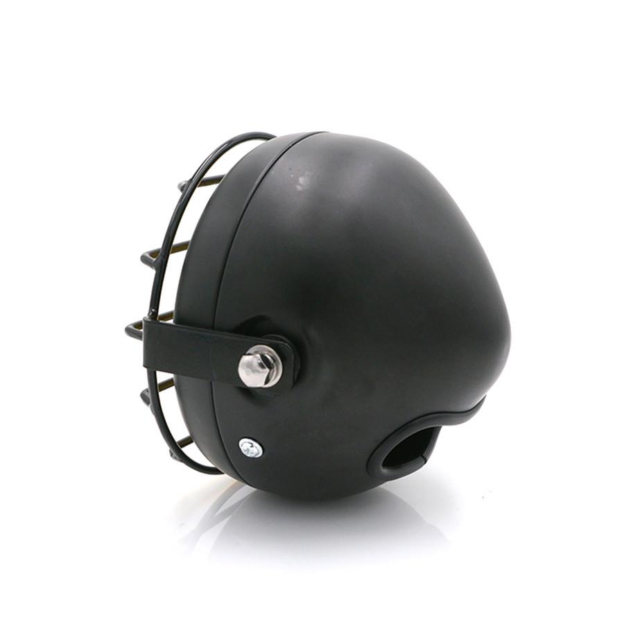 6,5 Ретро Светодиодная Фара Решетка Боковое Крепление Крышка с Кронштейном Мотоцикл Кафе Рейсер