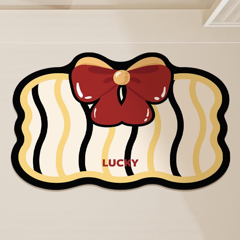 Cartoon Bow Mat Moisture-wicking Quick Drying Durable Slip-resistant Mat At The Door Area of The Restroom Easy To Clean Diatom Mud Mat 40 * 60cm
Cartoon Bow Mat Moisture-wicking Quick Drying Durable Slip-resistant Mat At The Door Area of The Restroom Easy To Clean Diatom Mud Mat 40 * 60cm