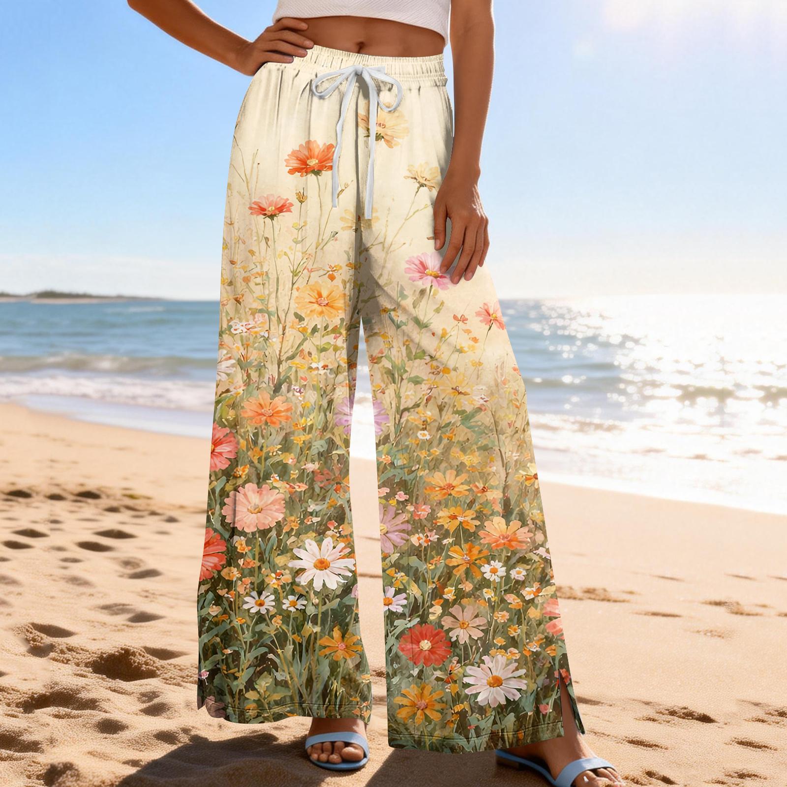 Women Summer Boho Palazzo Pants High Waist Wide Leg Printing Casual Trousers With Pockets XL шафрановий
Women Summer Boho Palazzo Pants High Waist Wide Leg Printing Casual Trousers With Pockets XL шафрановий