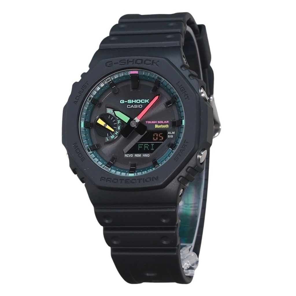 Аналоговые цифровые часы Casio G-Shock для смартфона с мультифлуоресцентными акцентами серии Tough Solar GA-B2100MF-1A 200M Мужские часы чёрный
Аналоговые цифровые часы Casio G-Shock для смартфона с мультифлуоресцентными акцентами серии Tough Solar GA-B2100MF-1A 200M Мужские часы чёрный