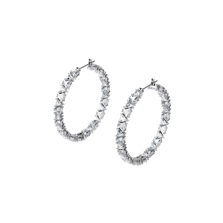 Swarovski Millenia Triangle Cut Large Hoop Earrings Women earrings Silver 5598343 Box (Random Color),Silver
Swarovski Millenia Triangle Cut Large Hoop Earrings Women earrings Silver 5598343 Box (Random Color),Silver