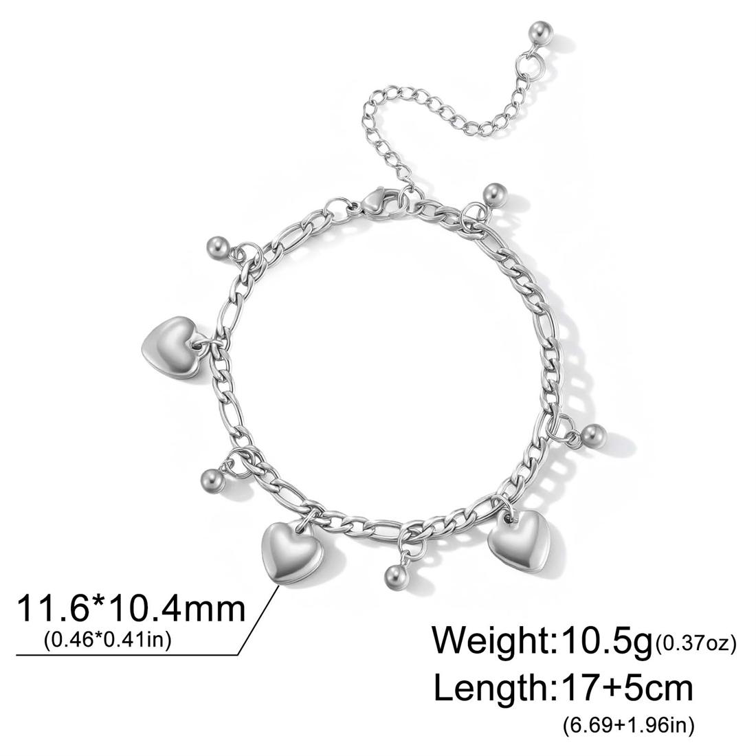 Minimalist Love Pendant Bracelet for Women Stainless Steel Romantic Fat Heart Bracelets Festival Jewelry Gifts Wholesale
Minimalist Love Pendant Bracelet for Women Stainless Steel Romantic Fat Heart Bracelets Festival Jewelry Gifts Wholesale