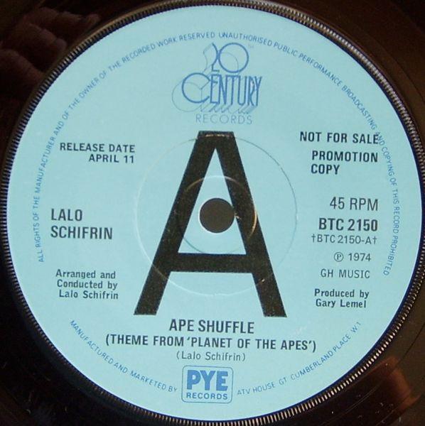 7inch Record LALO SCHIFRIN - Ape Shuffle (Theme From Planet Of BTC2150PROMO 20th Century Re 1974 UK Soul/Funk Used
7inch Record LALO SCHIFRIN - Ape Shuffle (Theme From Planet Of BTC2150PROMO 20th Century Re 1974 UK Soul/Funk Used