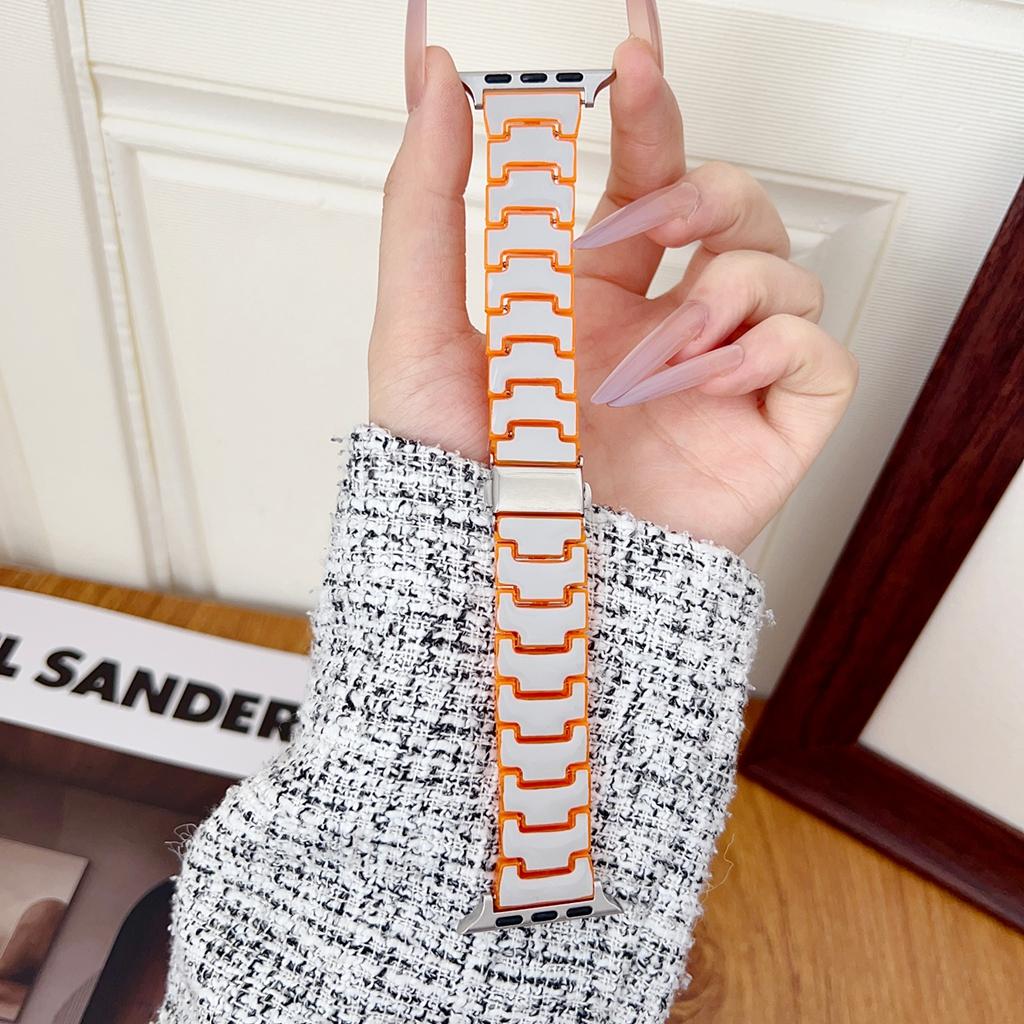 Unisex Two-color Chain Style Resin Watch Strap For Apple Watch Band Series 8/7/6/10 40mm 41mm 38mm 42mm 44mm 45mm 46mm Strap 38mm40mm41mm
Unisex Two-color Chain Style Resin Watch Strap For Apple Watch Band Series 8/7/6/10 40mm 41mm 38mm 42mm 44mm 45mm 46mm Strap 38mm40mm41mm