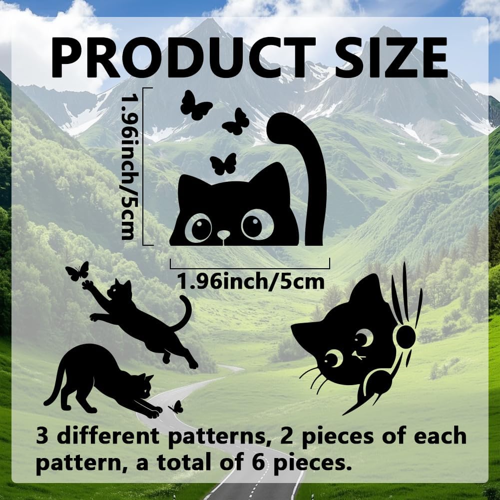 6Pcs 3 Styles Cat Rearview Mirror Decal 1.97 Inch Cute Black Waterproof Vinyl for Cars Auto Trucks, Car Rear View Stickers Decorative Accessories for
6Pcs 3 Styles Cat Rearview Mirror Decal 1.97 Inch Cute Black Waterproof Vinyl for Cars Auto Trucks, Car Rear View Stickers Decorative Accessories for