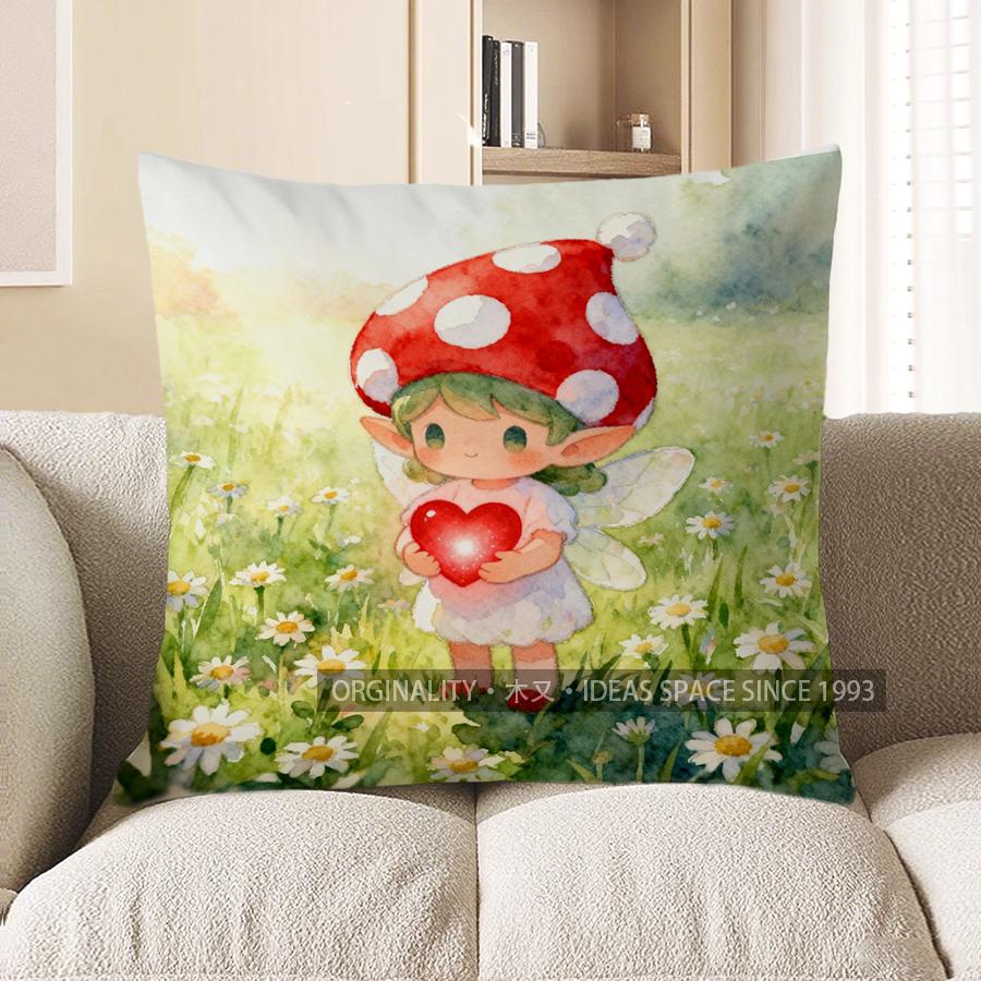 2D Enchanted Fairy With Heart In Daisy Field Pattern Cushion Cover Suitable For Sofa Bedroom Car Pillow Cover 40x40cm
2D Enchanted Fairy With Heart In Daisy Field Pattern Cushion Cover Suitable For Sofa Bedroom Car Pillow Cover 40x40cm