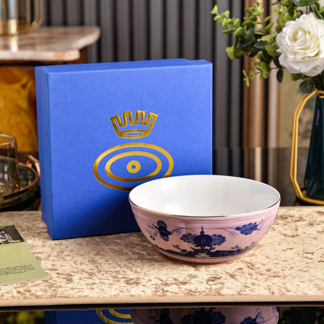 1735 Italy Oriental Porcelain Tea Set: Mug, Saucer, Large/Small Plates, Fruit Plate - Full Package
1735 Italy Oriental Porcelain Tea Set: Mug, Saucer, Large/Small Plates, Fruit Plate - Full Package