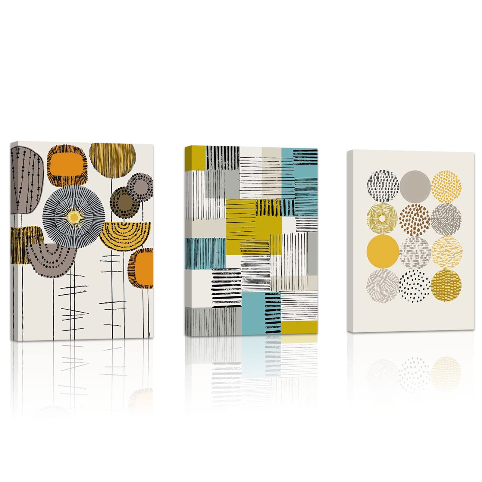3-Panel Art Frame, Scandinavian Style Painting, Living Room Decor, Retro Pattern, Circular Geometric Canvas Art, Home Decor, Wall Hanging, Picture Scr
3-Panel Art Frame, Scandinavian Style Painting, Living Room Decor, Retro Pattern, Circular Geometric Canvas Art, Home Decor, Wall Hanging, Picture Scr