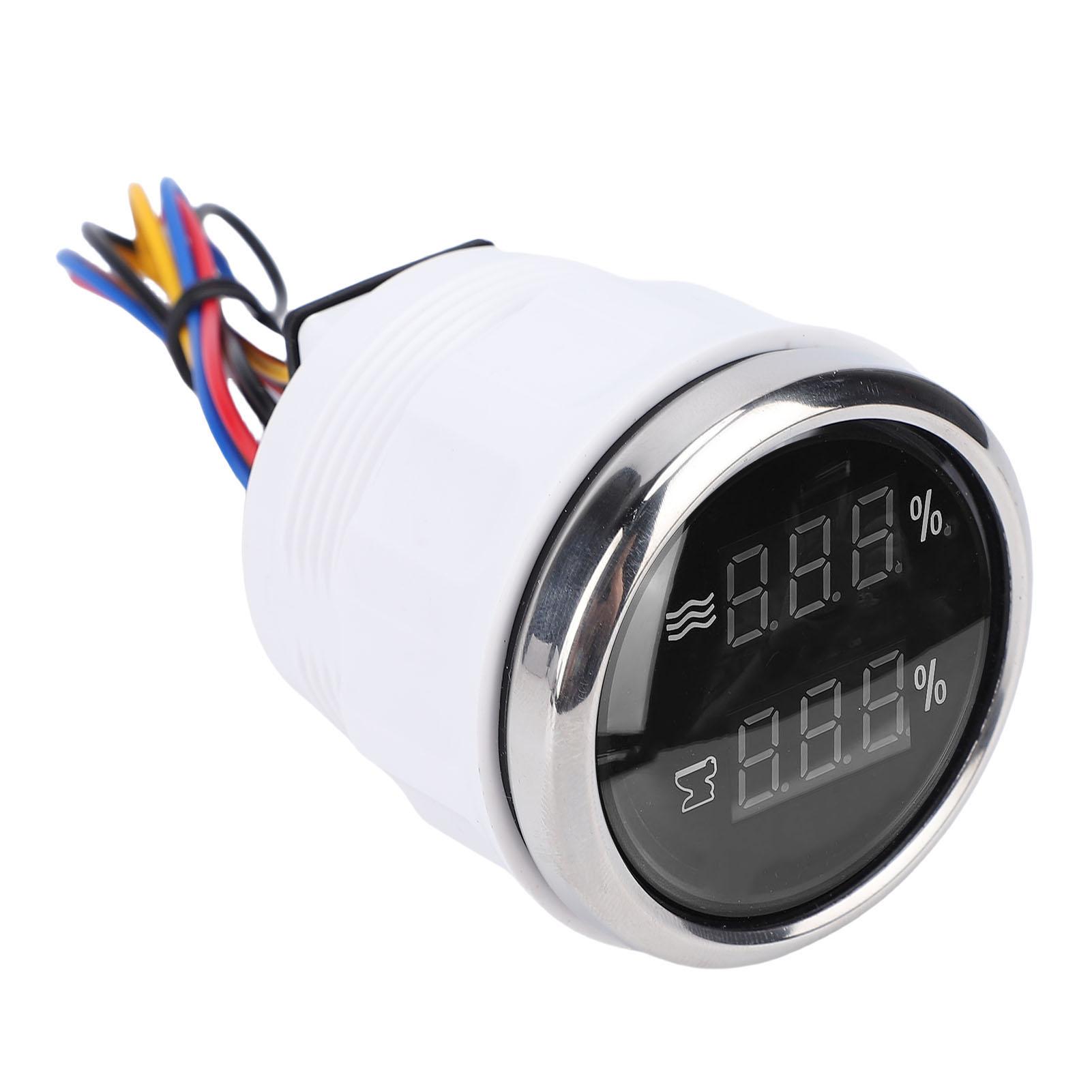 52mm 2 in 1 Digital Water Level Sewage Gauge Multi Function with White Backlight for RVs Trucks Boat Yachts Black Dial
52mm 2 in 1 Digital Water Level Sewage Gauge Multi Function with White Backlight for RVs Trucks Boat Yachts Black Dial
