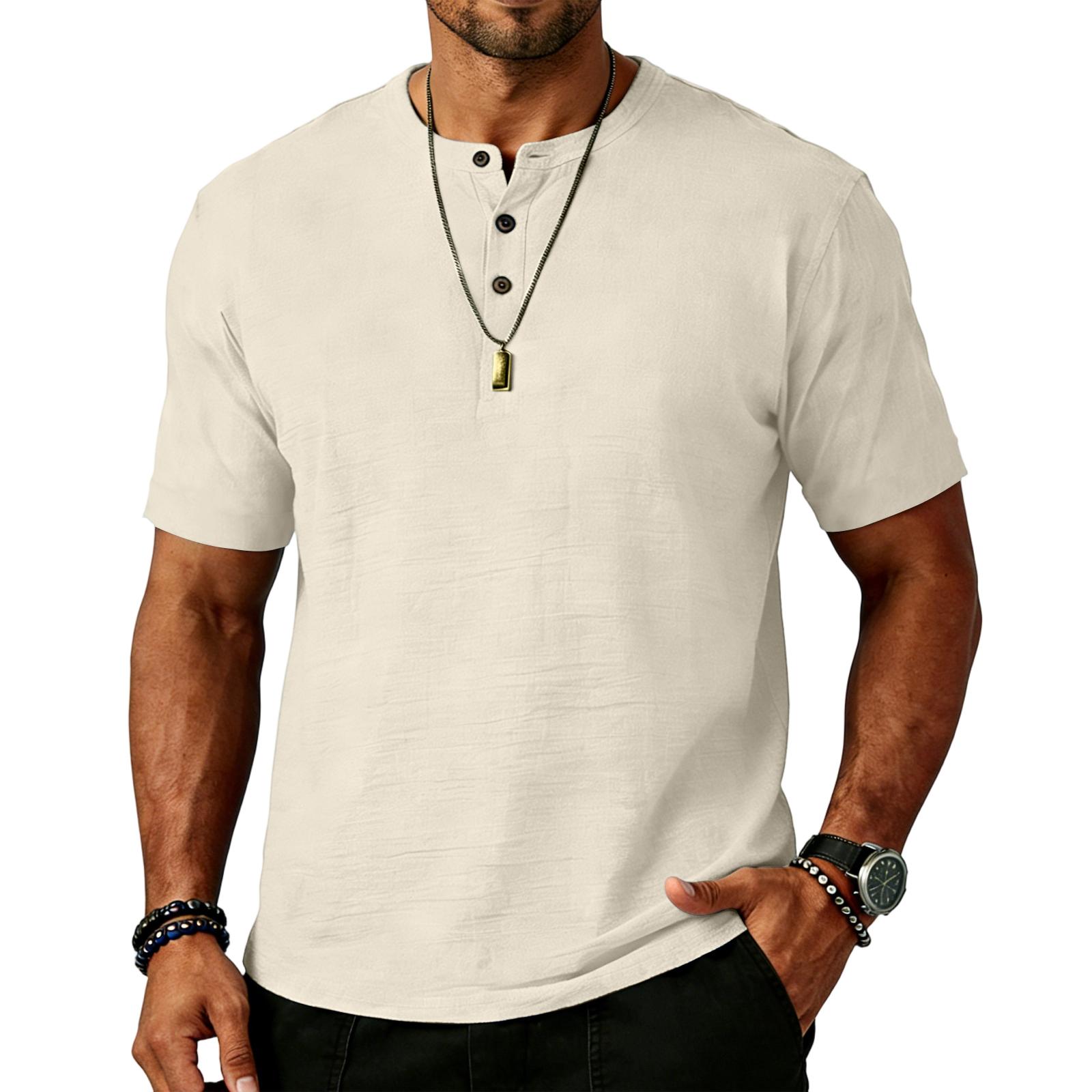 Men Henley Neck Short Sleeve T Shirt Casual Loose Fit Lightweight Summer Pullover Soft Button Design Top XXL бежевый
Men Henley Neck Short Sleeve T Shirt Casual Loose Fit Lightweight Summer Pullover Soft Button Design Top XXL бежевый